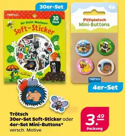 NETTO Trötsch 30er-set soft-sticker oder 4er-set mini-buttons Angebot