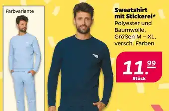 NETTO Sweatshirt mit stickerei Angebot