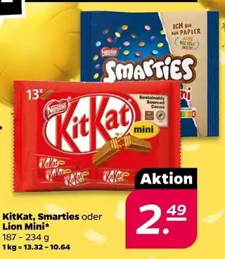 NETTO Nestlé kitkat, smarties oder lion mini Angebot