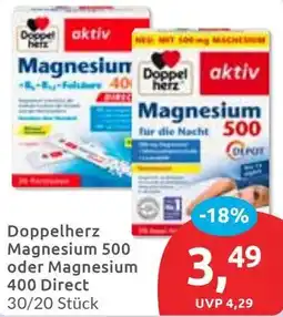 Budni Doppelherz Magnesium 500 oder Magnesium 400 Direct Angebot
