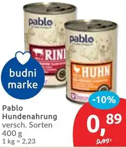 Budni Pablo Hundenahrung Angebot