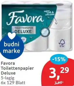 Budni Favora Toilettenpapier Deluxe Angebot