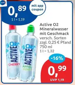 Budni Active O2 Mineralwasser mit Geschmack Angebot