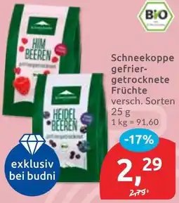 Budni Schneekoppe gefriergetrocknete Früchte Angebot
