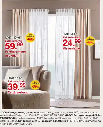 Möbelzentrum Pforzheim Joop fertigvorhang „j-impress“ Angebot