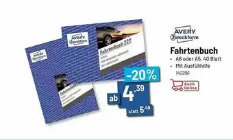 Staples Avery Zweckform Fahrtenbuch Angebot