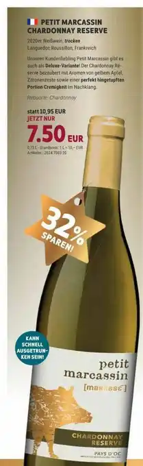 Vino Weinmarkt Petit Marcassin Chardonnay Reserve Angebot