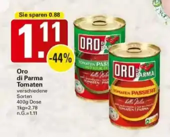 WEZ Oro di Parma Tomaten Angebot