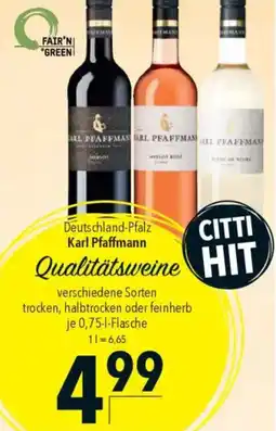 CITTI Markt Deutschland-Pfalz Karl Pfaffmann Qualitätsweine Angebot
