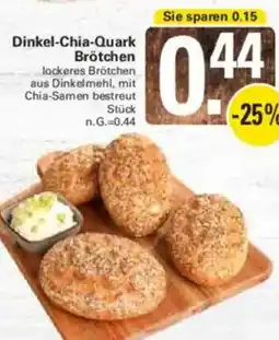 WEZ Dinkel-Chia-Quark Brötchen Angebot