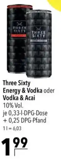 CITTI Markt Three Sixty Energy & Vodka oder Vodka & Acai Angebot