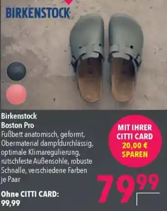 CITTI Markt Birkenstock Boston Pro Angebot