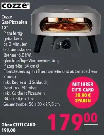 CITTI Markt Cozze Gas-Pizzaofen 13'' Angebot