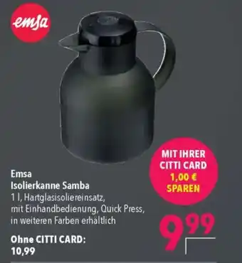 CITTI Markt Emsa Isolierkanne Samba Angebot