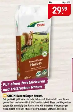 Raiffeisen Markt CUXIN Rasendünger Herbst Angebot