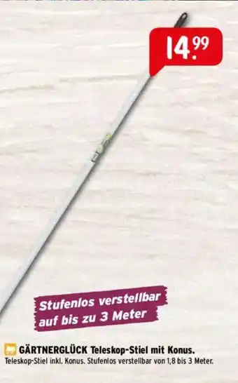 Raiffeisen Markt GÄRTNERGLÜCK Teleskop-Stiel mit Konus Angebot