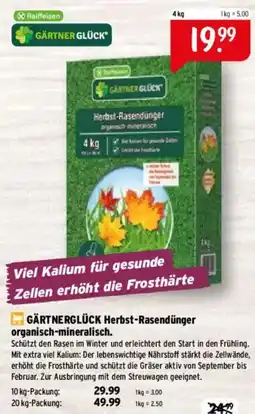 Raiffeisen Markt GÄRTNERGLÜCK Herbst-Rasendünger organisch-mineralisch Angebot
