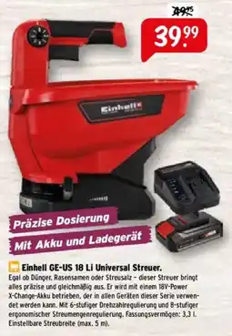 Raiffeisen Markt Einhell GE-US 18 Li Universal Streuer Angebot