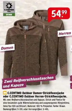Raiffeisen Markt C.CENTIMO Outdoor Damen-Strickfleecejacke oder C.CENTIMO Outdoor Herren-Strickfleecejacke Angebot