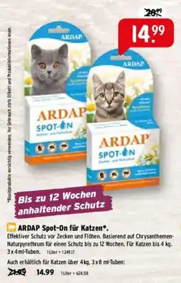 Raiffeisen Markt ARDAP Spot-On für Katzen Angebot