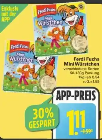 WEZ Ferdi Fuchs Mini Würstchen Angebot