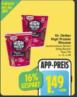 WEZ Dr. Oetker High Protein Mousse Angebot
