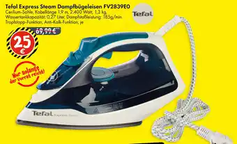 TEDi Tefal Express Steam Dampfbügeleisen FV2839E0 Angebot