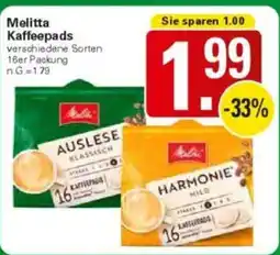 WEZ Melitta Kaffeepads Angebot