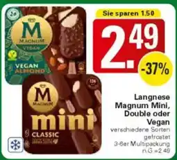WEZ Langnese Magnum Mini, Double oder Vegan Angebot