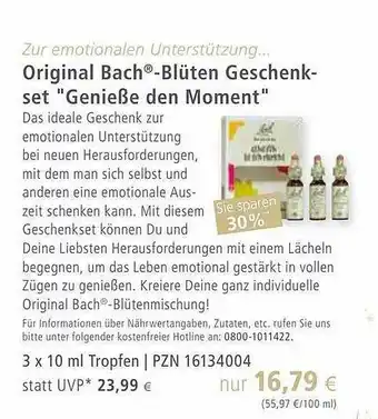 Apotal Original Bach-blüten Geschenkset „genieße Den Moment“ Angebot