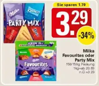 WEZ Milka Favourites oder Party Mix Angebot