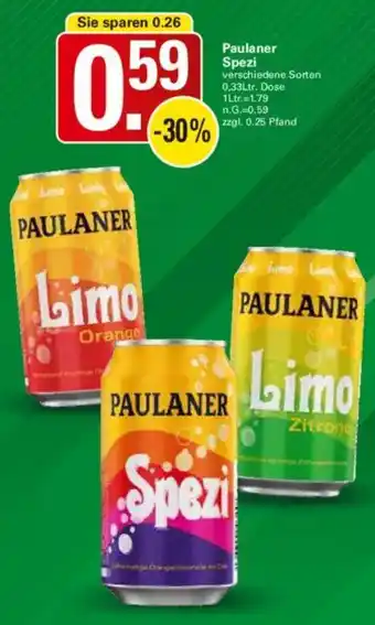 WEZ Paulaner Spezi Angebot
