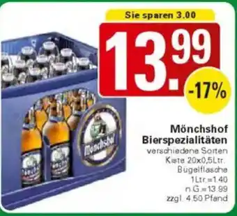 WEZ Mönchshof Bierspezialitäten Angebot