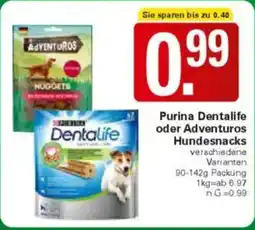 WEZ Purina Dentalife oder Adventuros Hundesnacks Angebot