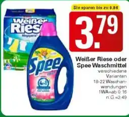 WEZ Weißer Riese oder Spee Waschmittel Angebot