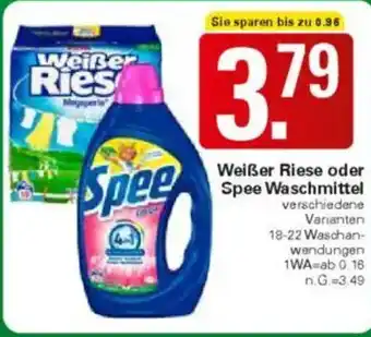 WEZ Weißer Riese oder Spee Waschmittel Angebot