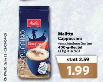 Combi Melitta Cappuccino Angebot