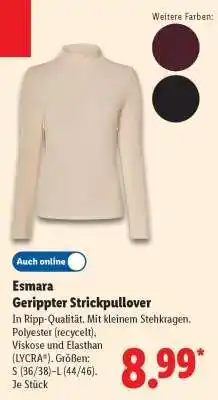 Lidl Esmara Gerippter Strickpullover Angebot
