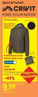 Lidl Crivit Regenjacke Angebot