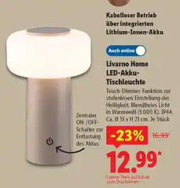 Lidl LIVARNO home LED-Akku-Tischleuchte Angebot