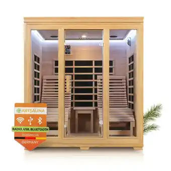 Netto Marken-Discount Artsauna Infrarotkabine Wärmekabine Billund Flächenstrahler & Hemlockholz Angebot