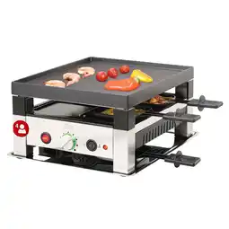 Netto Marken-Discount Solis 5 in 1 Raclette Tischgrill, 1020W 4 Personen Mini Pizza Mini Wok Angebot