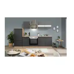 Netto Marken-Discount Respekta Küchenzeile ca 270 cm mit Kühl-/Gefrierkombi -versch. Ausführungen - grau Angebot