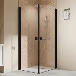 toom Baumarkt Breuer Duschkabine 'Elana 2.0' mit Eckeinstieg mattschwarz 90 x 90 x 200 cm Angebot