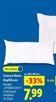 Lidl LIVARNO home Kopfkissen Angebot
