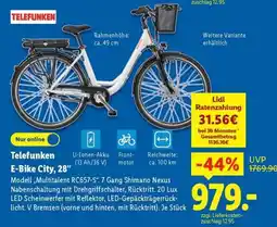 Lidl TELEFUNKEN E-Bike City, 28 Angebot