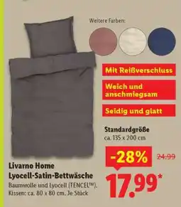 Lidl Livarno Home Lyocell-Satin-Bettwäsche Angebot