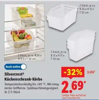 Lidl Silvercrest Küchenschrank-Körbe Angebot