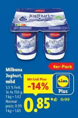 Lidl Milbona Joghurt mild Angebot