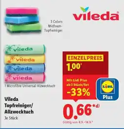 Lidl Vileda Topfreiniger/Allzwecktuch Angebot